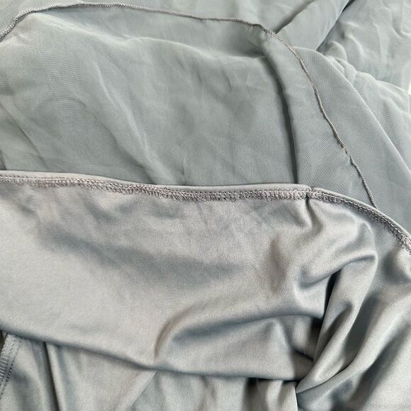 NWT R & M Collection Plus Size Elegant Lace Overlay Silver Gray MIDI Dress - 18 - Picture 5 of 6